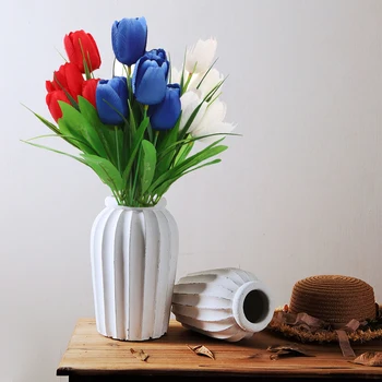 Цветок тюльпана, искусственный букет тюльпанов, 6 головок, искусственный цветок из пенополиэтилена, для декора свадебной церемонии, декора домашнего сада, букета