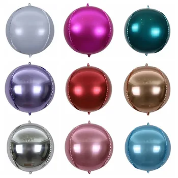 20 лотов 10-дюймовых 4D воздушных шаров из фольги, Майларовая сфера, Круглые воздушные шары из алюминиевой фольги, детский душ, Пол, Свадьба, День рождения