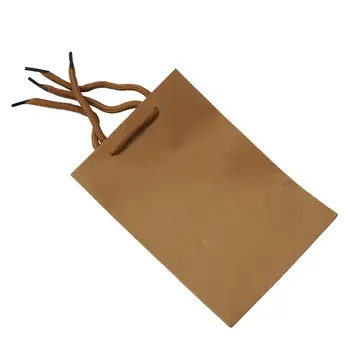 Коричневая Крафт-сумка-тоут, сумки-переноски, креативные Бумажные пакеты для подарков с плоской ручкой, пригодные для вторичной переработки, для покупок, Гладкая Свадьба