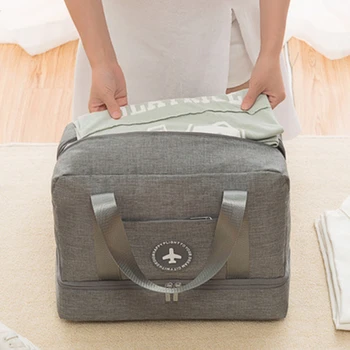 Сумка-органайзер для путешествий, большая вместительная багажная сумка, школьная Мужская Женская ручная кладь для сухой и влажной разделительной сумки для хранения