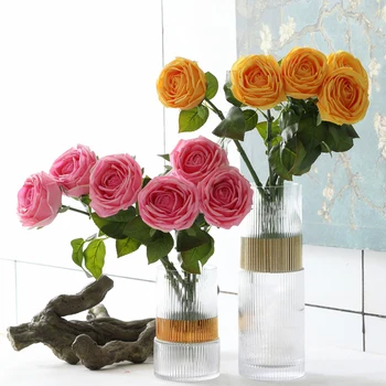 Европейская Цветовая имитация, Цветочная Роза, Увлажняющий Искусственный Цветок, Украшение для дома, Свадебный браслет, Реквизит для фотосъемки.