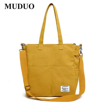 Дизайнерские холщовые сумки через плечо MUDUO Trends большой емкости для женщин 2023, сумки и портмоне, женские повседневные сумки, сумки для почтальонов