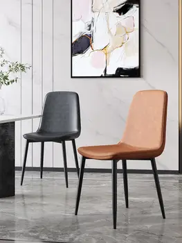 Легкий роскошный обеденный стол, скандинавский современный минималистичный журнальный стул на балконе, табурет со спинкой, стул для переговоров, стул для макияжа