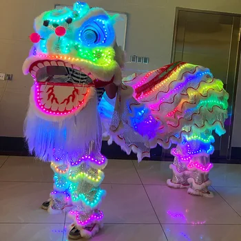 Бар со светодиодной подсветкой lion парк развлечений lion танцевальный реквизит китайское традиционное представление с двумя светодиодами south lion атмосферный реквизит