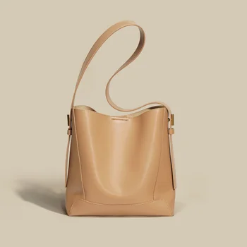 Женские сумки-ведра большой емкости из натуральной кожи Bolsas Feminina, Новые модные сумки, осенние винтажные Универсальные Bolsos Mujer