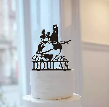 Персонализированный топпер для свадебного торта Mr. Mrs. Именные топперы для торта Жених и невеста с украшением на День рождения двух девочек