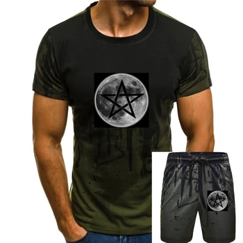 Эзотерическая рубашка Wicca Pagan - Футболка с символом пентаграммы Полной Луны, Подарок Богини Шабашу Ведьм на День рождения, футболка