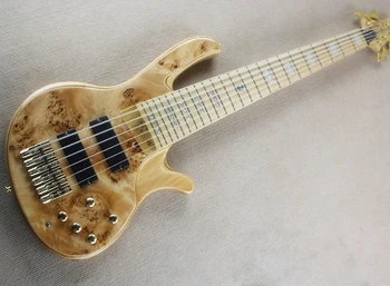 6-Струнная Активная Электрическая бас-гитара с оригинальным корпусом и золотой Фурнитурой, Предложение на Заказ