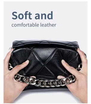 Маленькая сумка-мессенджер для женщин, трендовая кожаная сумка-мессенджер на плечо, женская сумка через плечо с цепочкой подмышками