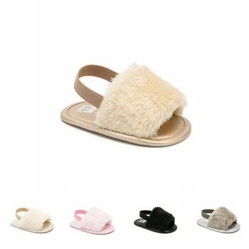Мягкая детская обувь для кроватки, Летние повседневные сандалии для маленьких мальчиков, Sole First Walker