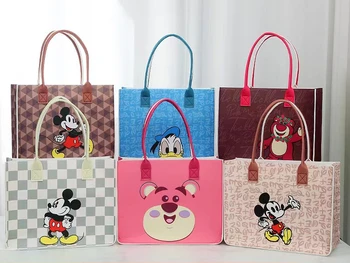 Многофункциональная сумка через плечо с Минни и Микки Маусом из мультфильма Диснея, сумка для покупок на открытом воздухе, подарок Подруге
