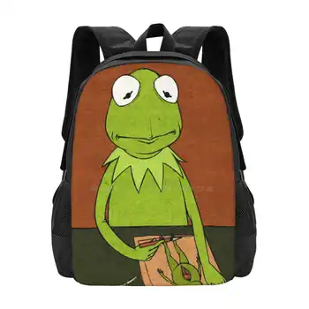 Рюкзак с 3D принтом студенческая сумка лягушка