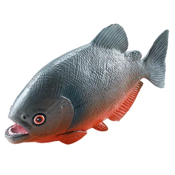 Пластиковая рыбка Пиранья, речная игрушка, имитация свирепого животного из морской жизни.
