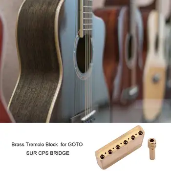 Гитарный мост Латунный блок Тремоло Запчасти Медные инструменты для ремонта музыки