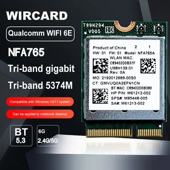 Сетевая карта NFA765 2400 Мбит /с Быстрая Скорость 2.4 G / 5G / 6G Беспроводной модуль Адаптер Карты Bluetooth-совместимый 5.3 Поддержка Win10 Win11