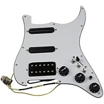 SSH Loaded Strat Guitar Pickguard Set Многофункциональный Переключатель с Черными Мини-Звукоснимателями Humbucker High Output DCR Fit Fender Guitar