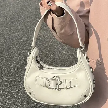 Женские летние Винтажные сумки, высококачественная сумка через плечо в стиле ретро Star Girl, Нишевая Корейская ручная сумка подмышками, кошельки, сумки