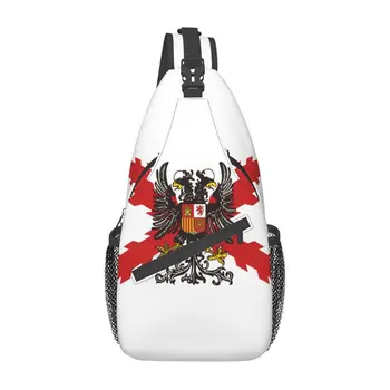 Испанский Легион Слинг Нагрудная сумка На заказ Испания Бордовый Рюкзак через плечо для мужчин Дорожный походный рюкзак