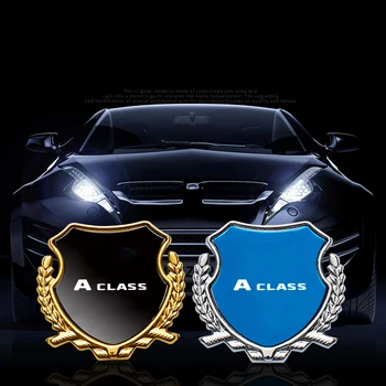 Металлические наклейки на значок автомобиля, наклейки для украшения окон автомобиля для Mercedes Benz A CLASS с логотипом, автомобильные аксессуары