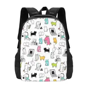 Кошки. Динозавры. Единорог. Набор наклеек. Школьные сумки, рюкзак для ноутбука, мороженое, рисунок единорога, котенка, динозавра.