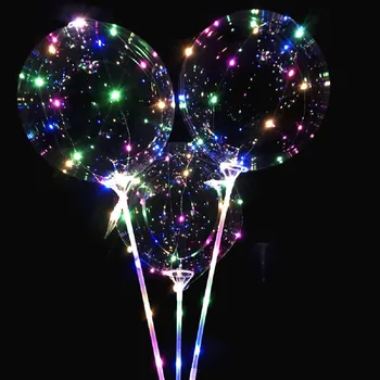 Многоразовый Светодиодный светящийся шар, Прозрачный Круглый пузырь, День рождения, Свадебное украшение, Светодиодный душ с воздушным шаром Оптом