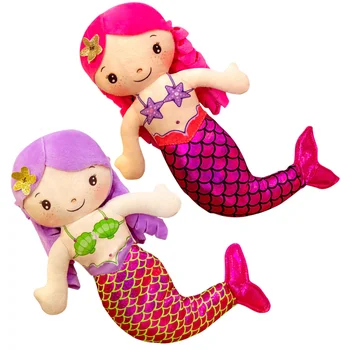 2 шт. Мини-игрушки, Русалка для девочек, Маленькие Мягкие Аксессуары, детский мультфильм из полипропиленового хлопка