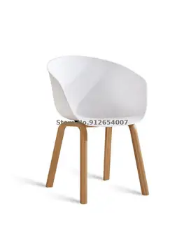 Простой и креативный пластиковый стул со спинкой, сетчатый красный бытовой обеденный стул, стул для переговоров на балконе