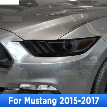 Для Mustang 2015-2017, внешняя фара автомобиля, защита от царапин, Оттенок передней лампы, защитная пленка из ТПУ, аксессуары для ремонта, наклейка