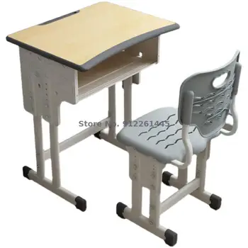 Домашний детский рабочий стол, стол и стул для учеников начальной и средней школы, простой утолщенный подъемный стол, детский стол