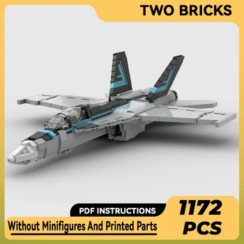 Строительные блоки Moc, военная модель FA-18 Super Hornet, Технические кирпичи, Сборка своими руками, Строительные игрушки для детских праздничных подарков