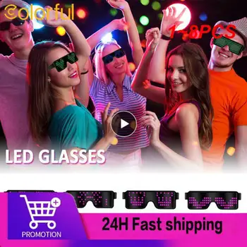 Режимы 1 ~ 8ШТ Быстрая вспышка Светодиодная подсветка, светящиеся очки для вечеринки, Грандиозного мероприятия, USB-зарядка, светящиеся очки, Рождественские Концертные световые игрушки