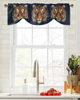 Животное с головой тигра Оконная занавеска Гостиная Кухонный шкаф Подвесной балдахин Карниз Карманный балдахин