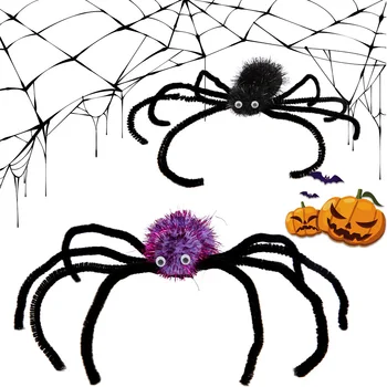 Хэллоуин Заколка для волос в виде паука, украшение для вечеринки в честь Дня призрака, атмосфера, Реквизит, Аксессуары для волос в виде паука
