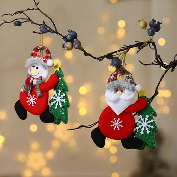 Праздничное подвесное украшение Рождественский кулон Праздничные украшения для Рождественской елки Снеговик Медведь Санта Клаус Сцена Подвески нетканые