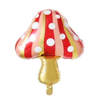 Большие цветные воздушные шары из фольги с грибами, принадлежности для тематической вечеринки в Сказочном саду, Осеннее украшение улицы в честь Дня Благодарения лесных растений
