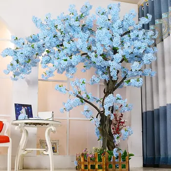 Искусственные деревья в цвету сакуры Blue Decor Искусственные деревья в цвету сакуры для моделирования интерьера Декора свадебной вечеринки