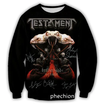 phechion/ Новая мужская /женская повседневная толстовка 3D Testament ROCK Band, модная уличная одежда, мужская Свободная спортивная толстовка D40