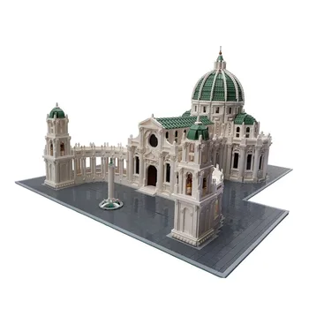 MOC-15896 Знаменитый городской собор в стиле барокко, Собранный из сращивания строительного блока, модель 13304 деталей, игрушка в подарок на день рождения для взрослых и детей