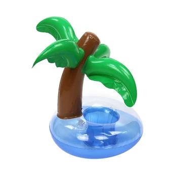 Надувная подставка для стакана с напитком из кокосовой пальмы, плавающая игрушка для летнего бассейна