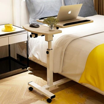 Регулируемый столик для ноутбука с поворотным колесом, стоящий столик для ноутбука, Подъемный столик для прикроватного дивана