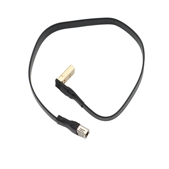 Ленточный Удлинительный кабель DisplayPort с плоским экраном для защиты от электромагнитных помех FPC-кабель DP с разъемом под углом 90 градусов (P3-P4), 30 см
