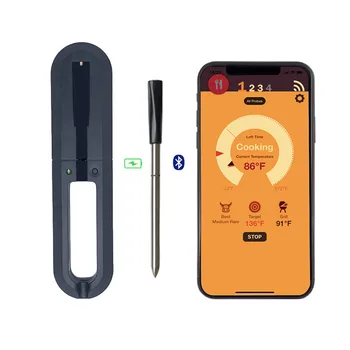 Умный Bluetooth-термометр для барбекю, приложение для мобильного телефона, Водонепроницаемый Термометр для мяса, термометр для приготовления пищи в духовке, термометр для барбекю