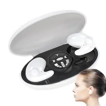 Беспроводные невидимые наушники Наушники для сна с микрофоном IPX5 Водонепроницаемые наушники для сна для спящих на боку с шумоподавлением