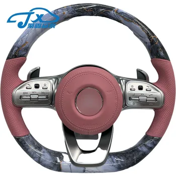 Для Benz Maybach Для AMG A-Class B-Class C-Class E-Clas Многофункциональное рулевое колесо с кованым покрытием в сборе розового цвета на заказ