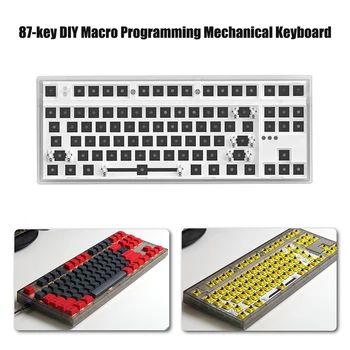 RGB Механическая клавиатура для Flesports MK870 Программируемая клавиатура с возможностью горячей замены