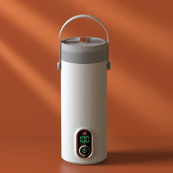 Портативный Беспроводной Перезаряжаемый Электрический чайник с термокружкой для путешествий, автомобильный Бойлер, Термос с контролем температуры, 400 мл