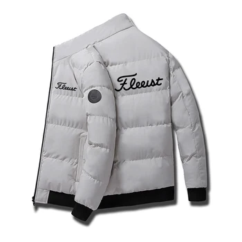 Осенне-зимняя мужская куртка для гольфа на молнии, куртка со стоячим воротником, бейсбольная форма бренда Golf, повседневные парки, мужская куртка, мужские топы