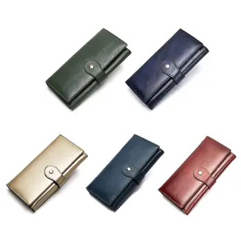 Модный Женский кожаный кошелек для кейса, кошелек-клатч, женская Длинная сумочка Hol E74B