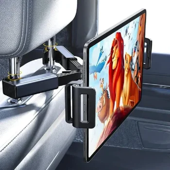 Автомобильный подголовник, держатель для планшета, клипсы, вращающаяся на 360 градусов подставка для планшета, поддержка телефона для iPad 4,7-12,9 дюймов