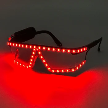 Лидер продаж, фестивальные люминесцентные очки, барные принадлежности для вечеринок, светодиодные очки со светом, реквизит для клуба, светящиеся очки